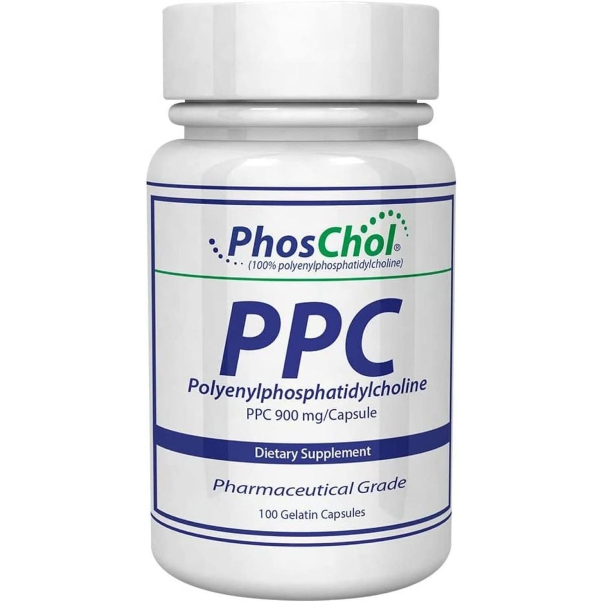 Phoschol PPC Polyenyl Phosphatidylcholine Choline Supplement 900Mg 100 Gelatin Capsules - Suppviv