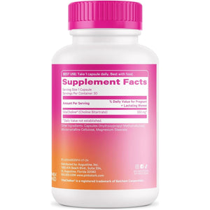 Pink Stork Choline - 550 Mg Choline Bitartrate from Vitacholine for Pregnant + Postpartum Moms 30 Count - Suppviv