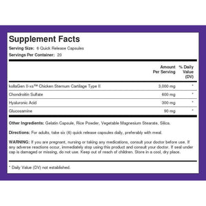 Piping Rock Chicken Sternum Type II Collagen Supplement | 3000Mg | 120 Capsules | with Hyaluronic Acid | Non - Gmo, Gluten Free - Suppviv