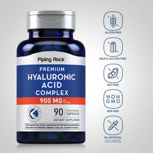 Piping Rock Hyaluronic Acid Supplement 900Mg | 90 Capsules | Complex with MSM | Non - Gmo, Gluten Free - Suppviv