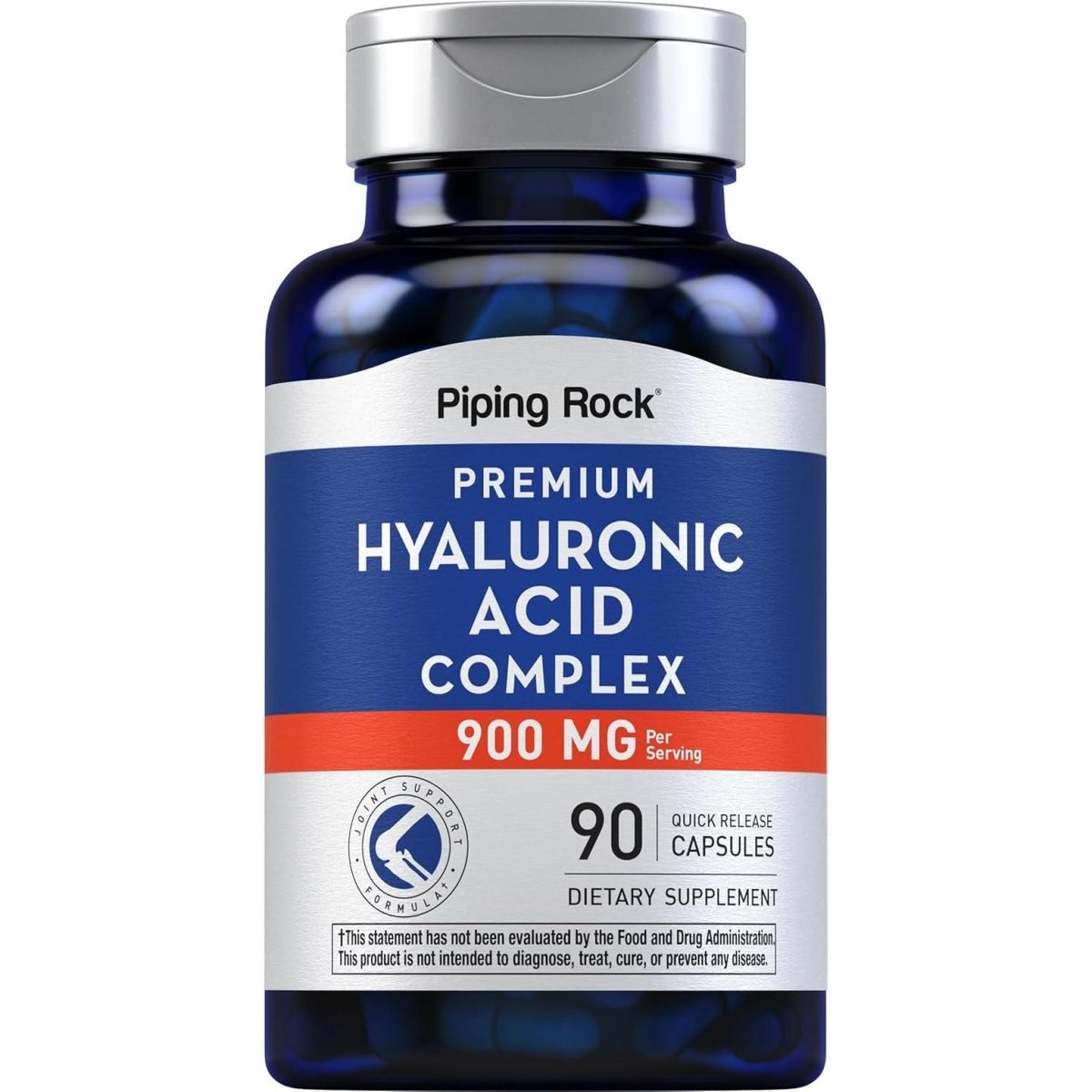 Piping Rock Hyaluronic Acid Supplement 900Mg | 90 Capsules | Complex with MSM | Non - Gmo, Gluten Free - Suppviv