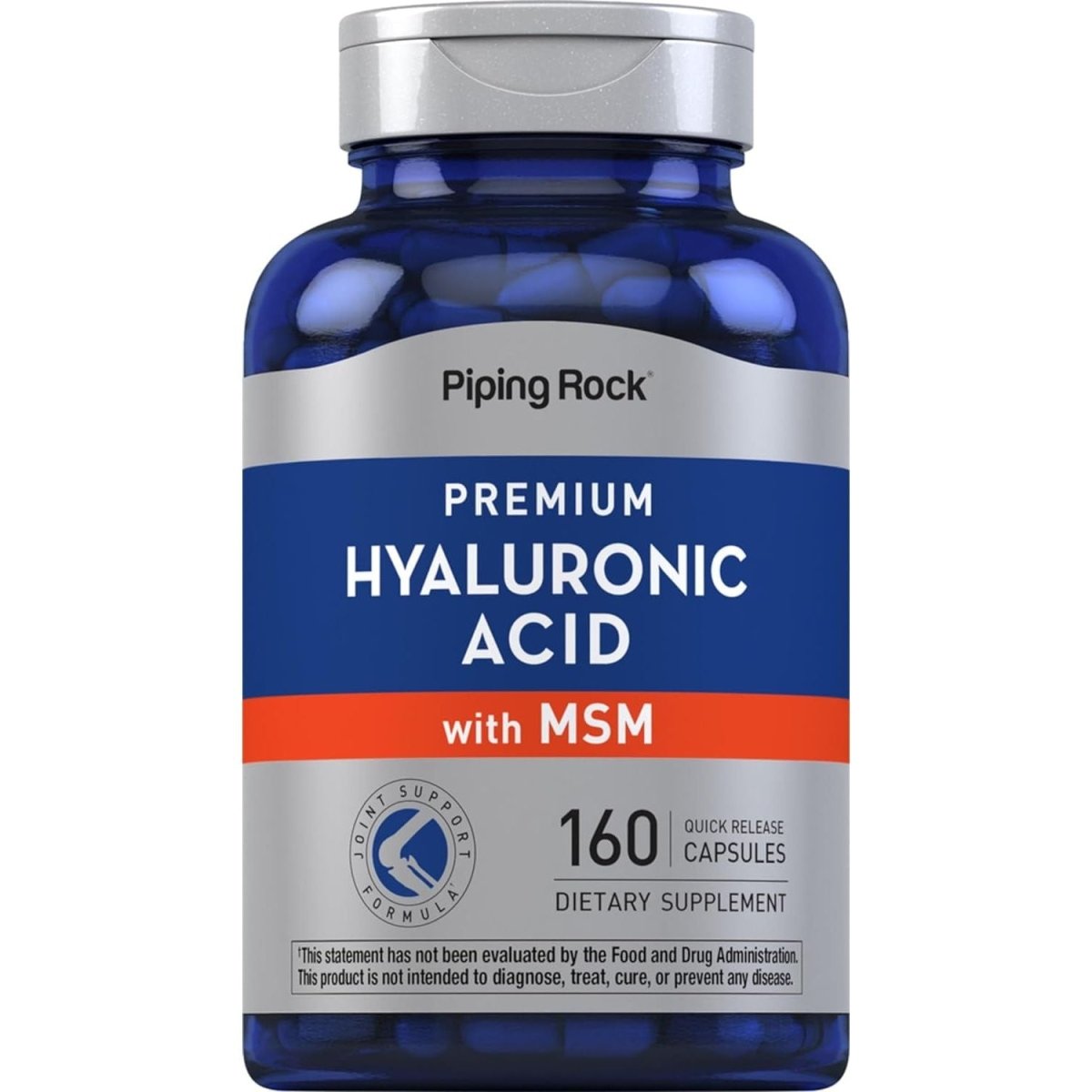 Piping Rock Hyaluronic Acid with MSM | 1000Mg | 160 Capsules | Non - Gmo and Gluten Free Supplement - Suppviv