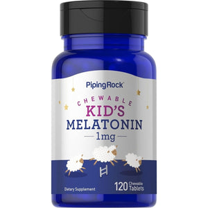 Piping Rock Kids Melatonin 1Mg - 120 Chewable Tablets - Suppviv