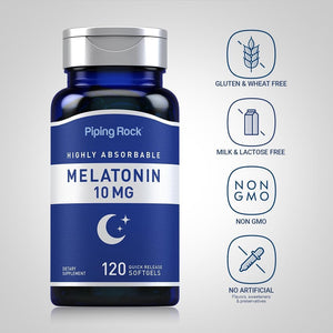 Piping Rock Melatonin 10Mg - 120 Capsules - Suppviv
