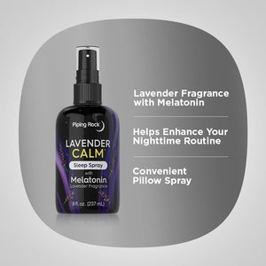 Piping Rock Melatonin Sleep Spray 8 Fl Oz with Melatonin & Lavender - Suppviv