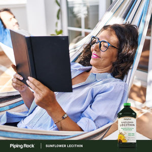 Piping Rock Sunflower Lecithin Liquid Supplement | 16 Oz Oil | Naturally - Occurring Phospholipids | Soy Free - Suppviv