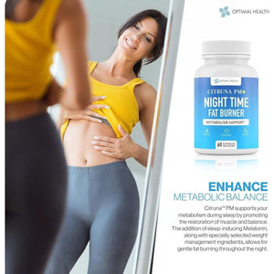 PM Night Time Weight Loss Supplement - Natural Weight Loss Pills Infused with Ashwagandha and More - 60 Capsules.