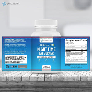 PM Night Time Weight Loss Supplement - Natural Weight Loss Pills Infused with Ashwagandha and More - 60 Capsules.