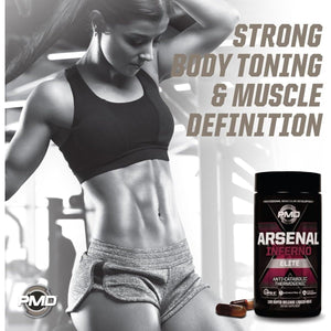 PMD Sports Arsenal X Inferno Superior Fast - Acting Liquid Gel Thermogenic 120 Liquid Gels - Suppviv