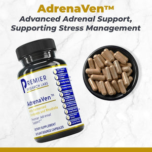 Premier Research Labs: 30 Servings - Adrenaven - Adrenal Health Supplement (60 Capsules) - Suppviv
