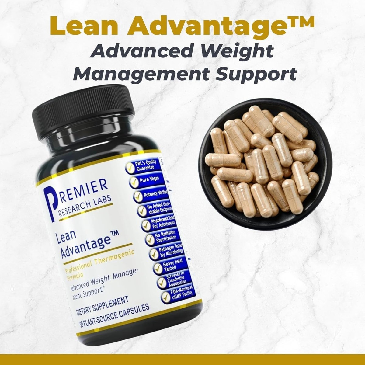Premier Research Labs Lean Advantage: Green Coffee Bean Extract 90 Capsules - Suppviv