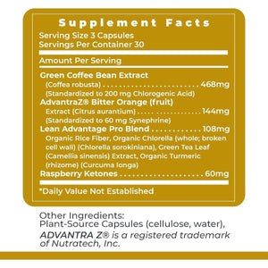 Premier Research Labs Lean Advantage: Green Coffee Bean Extract 90 Capsules - Suppviv