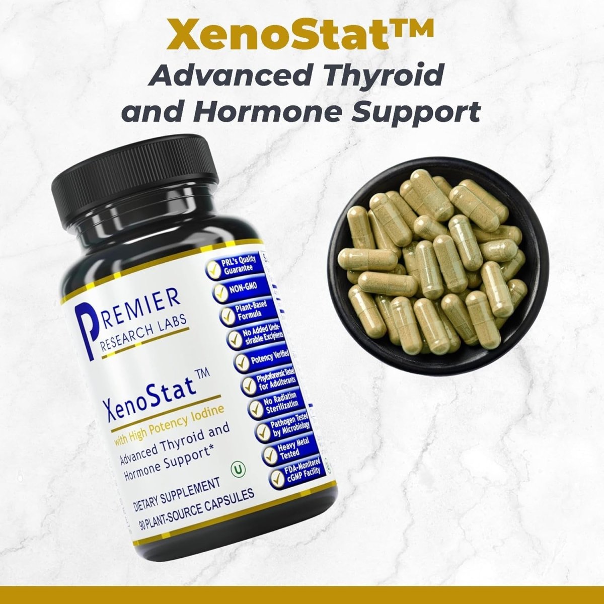 Premier Research Labs Xenostat Thyroid Support Supplement 60 Capsules - Suppviv