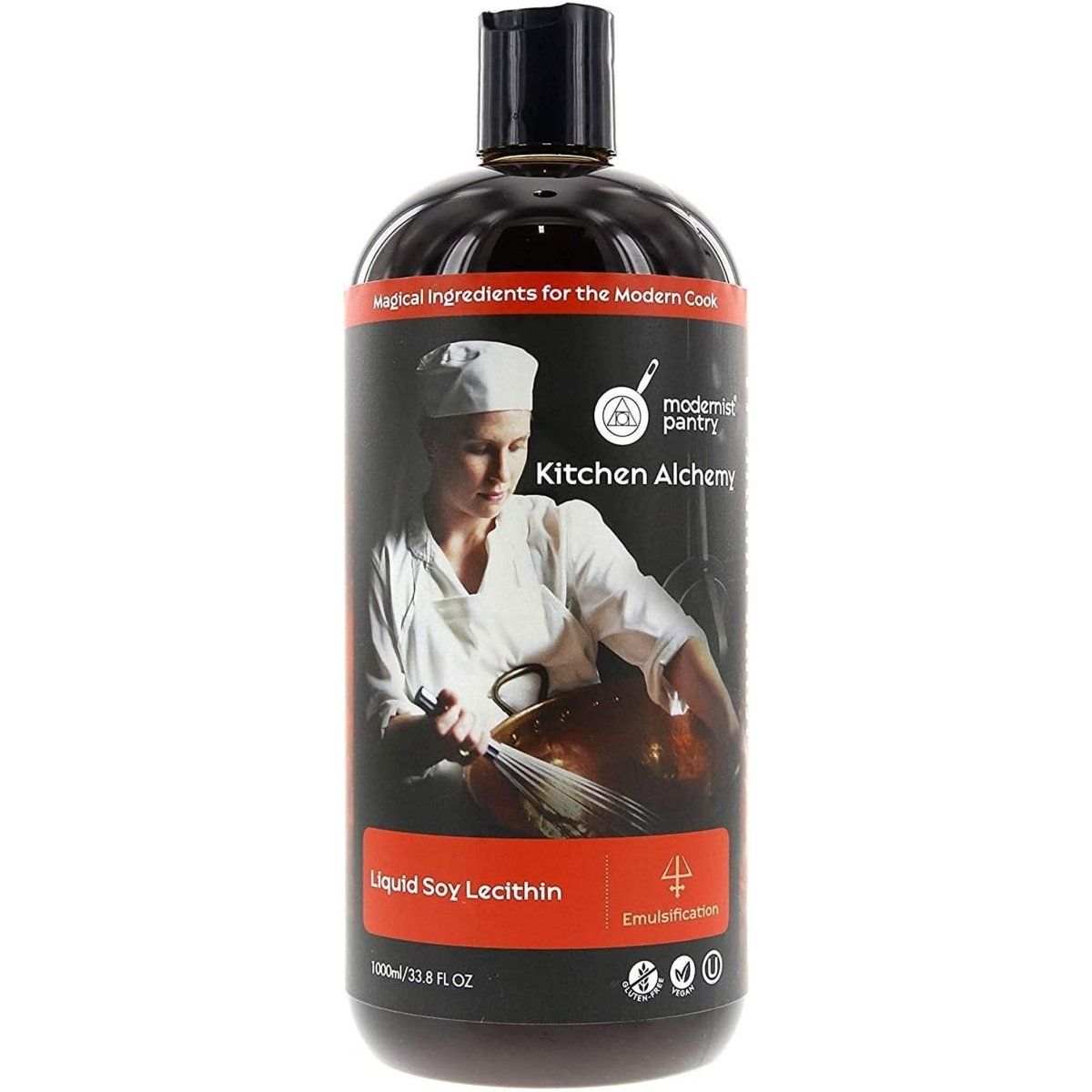 Pure Liquid Soy Lecithin Gluten - Free Vegan OU Kosher Certified - 1L/33.8Oz - Suppviv