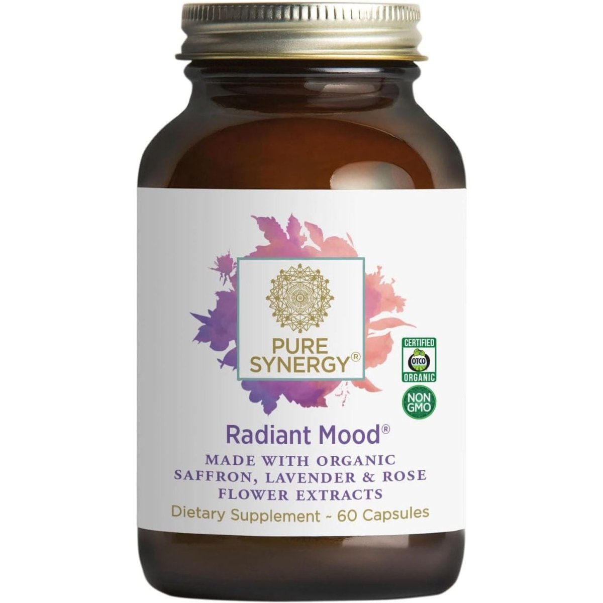 Pure Synergy Radiant Mood with Saffron, Lemon Balm, and Magnolia Bark (60 Capsules) - Suppviv