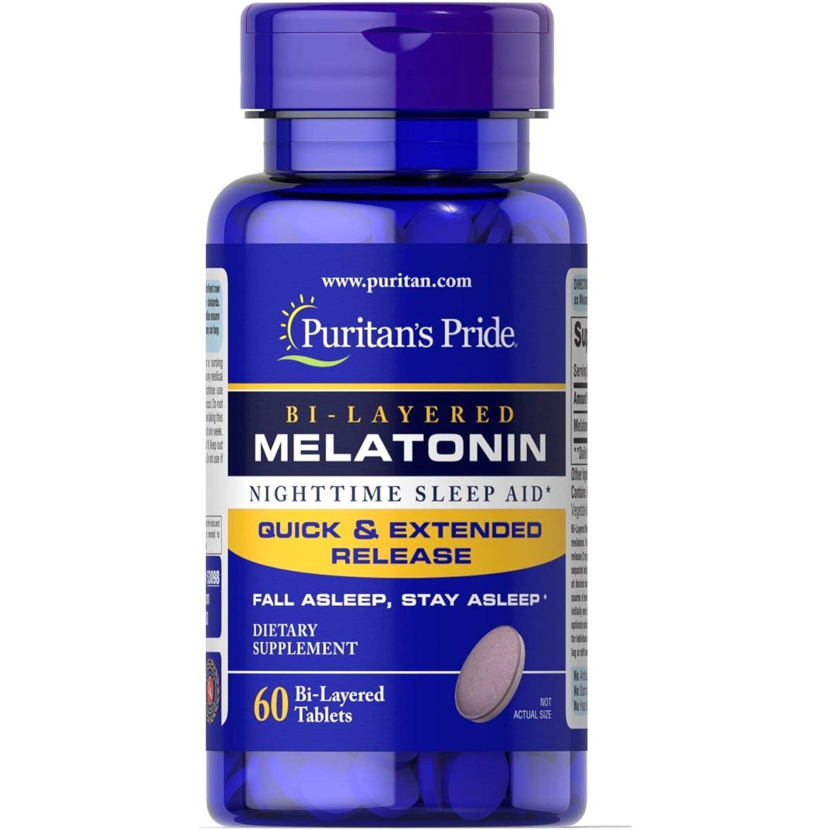 Puritan'S Pride Bi - Layered Melatonin 5 Mg - Suppviv