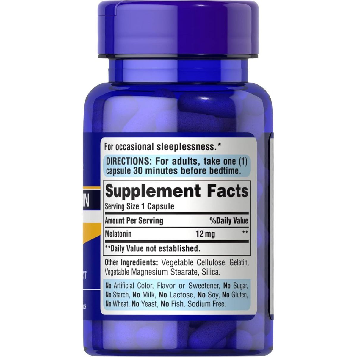 Puritan'S Pride Melatonin 12 Mg 60 Count - Suppviv