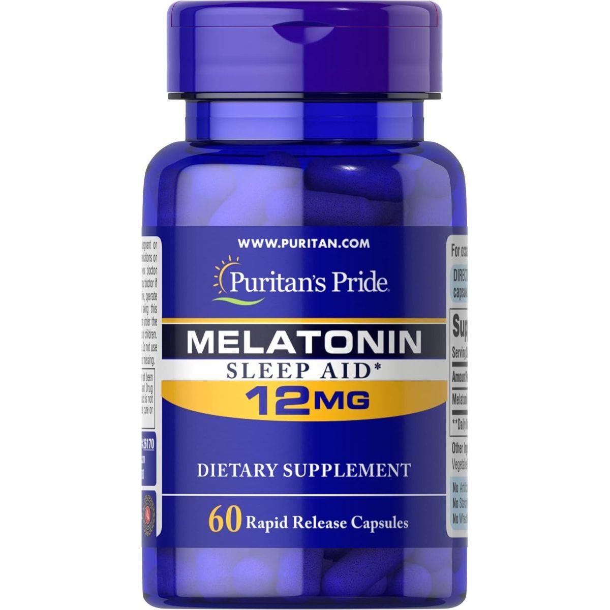 Puritan'S Pride Melatonin 12 Mg 60 Count - Suppviv