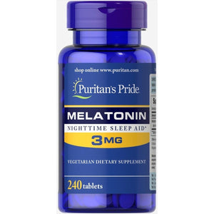 Puritan'S Pride Melatonin 3 Mg Tablets, 240 Count - Suppviv