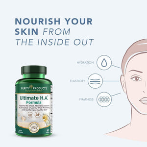 Purity Products Ultimate H.A. Formula - Dynamic Hyaluronic Acid Support for the Joints and Skin - 90 Count - Suppviv