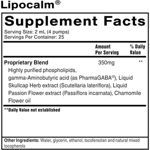 Quicksilver Scientific Lipocalm - Liposomal GABA with Herbs for Relaxation Support (1.7Oz / 50Ml) - Suppviv