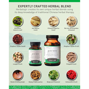 Quiet Mind Herb Capsules - Non - Sedating, Promotes a Feeling of Zen - Like Calm - Suppviv