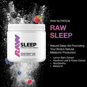 RAW Natural Sleep Aid Supplement - Relaxation Enhancer & Mood Support - 30 Servings - Suppviv
