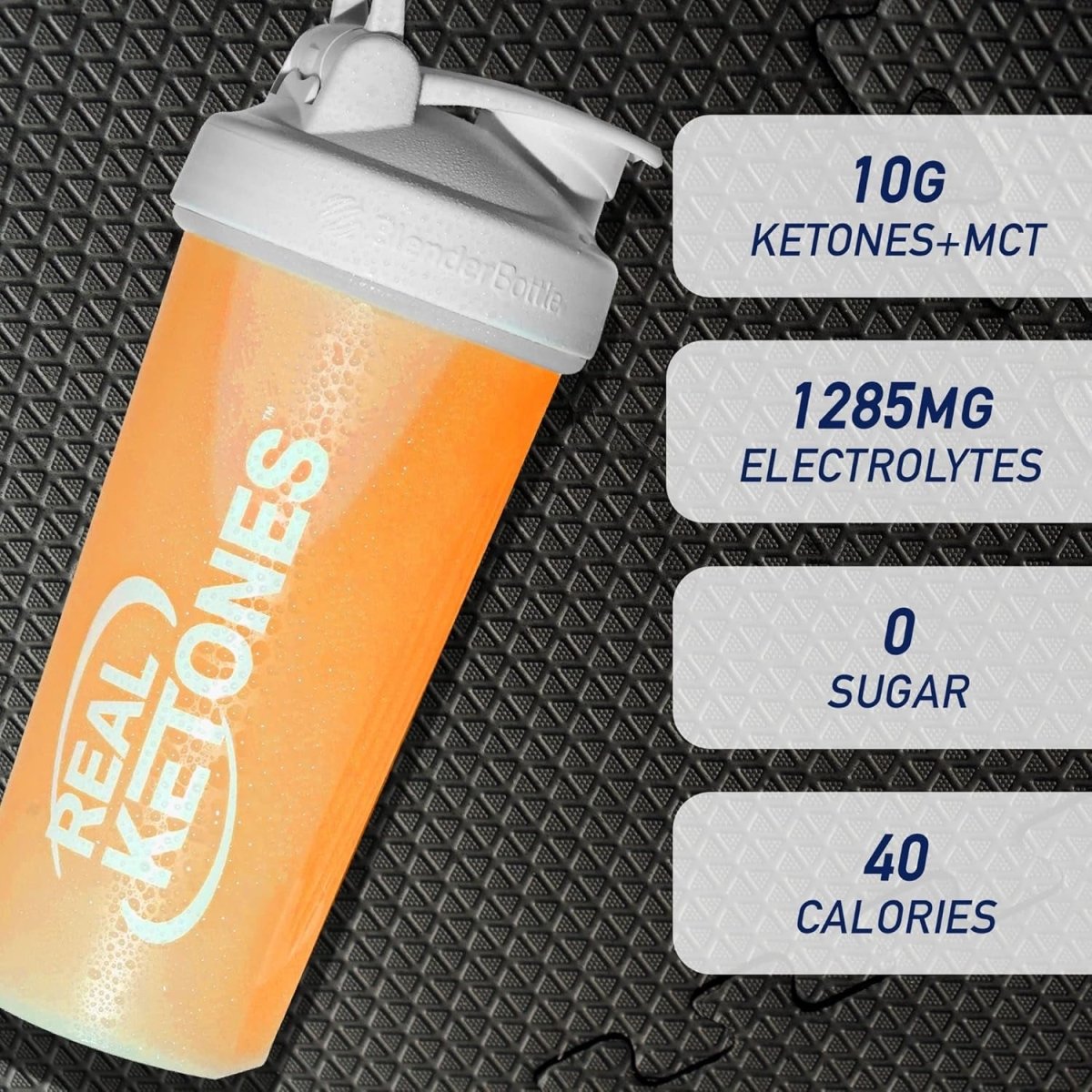 Real Ketones MCT & BHB Exogenous Ketones Drink Mix Packets Elevate Keto Electrolytes Powder Packets 30 Pack Orange - Suppviv