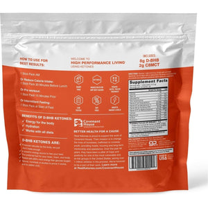 Real Ketones MCT & BHB Exogenous Ketones Drink Mix Packets Elevate Keto Electrolytes Powder Packets 30 Pack Orange - Suppviv