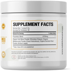 Red'S Kitchen Sink Cell Fuel 102: Sea Moss Powder | Organic Sea Moss, Bladderwrack & Burdock Root Herbal Blend 1 PACK - Suppviv