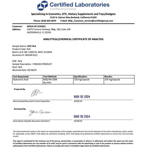 Renue by Science Hyaluronic Acid | 90 Acido Hialuronico Capsules - 150Mg | Non - Gmo | - Suppviv