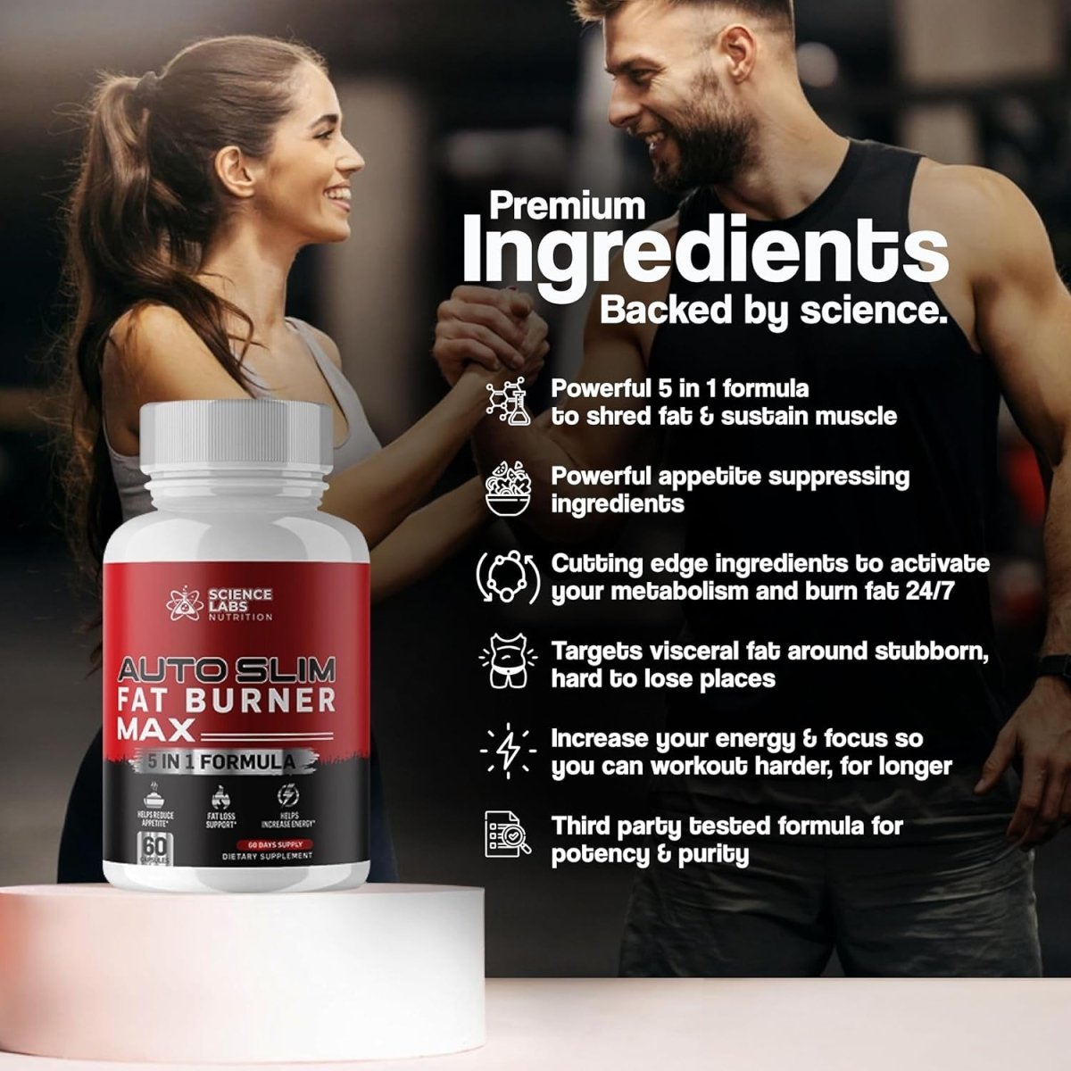 Science Labs | Auto Slim Weight Loss Pills for Women & Men | 60 Capsules - Suppviv