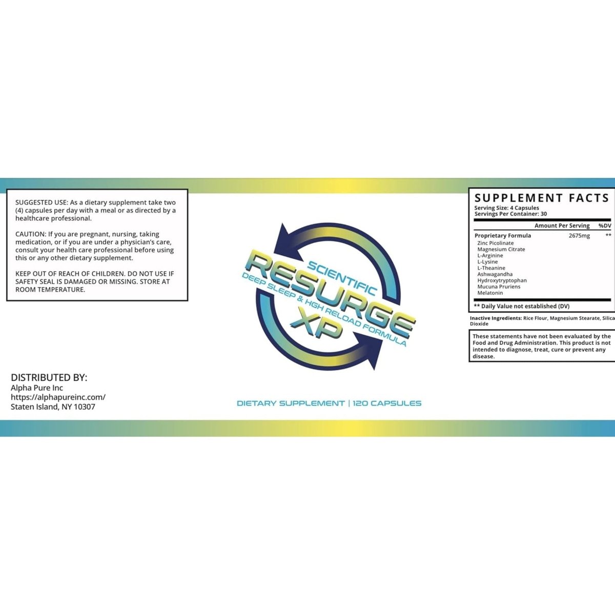 Scientific Resurge Advanced Deep Sleep #1 Sleeping Melatonin Aid Formula 120 Capsules - Suppviv