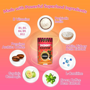 Skinny Boost Skinny Coffee - (Unflavored) Instant Sticks (28 Packets) - Suppviv