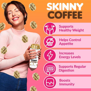 Skinny Boost Skinny Coffee - (Unflavored) Instant Sticks (28 Packets) - Suppviv