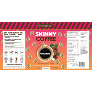 Skinny Boost Skinny Coffee - (Unflavored) Instant Sticks (28 Packets) - Suppviv