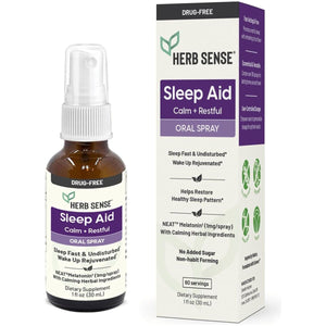 Sleep Aid - Liquid Melatonin Natural Herbs 60 Servings - Suppviv