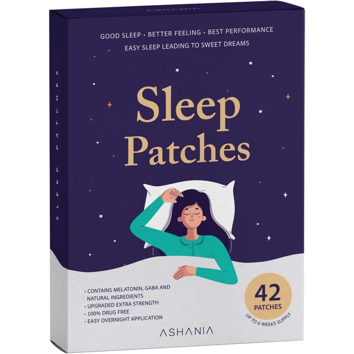 Sleep Patches for Adults - Premium Ingredients Upgraded 42 Patches Set - Suppviv