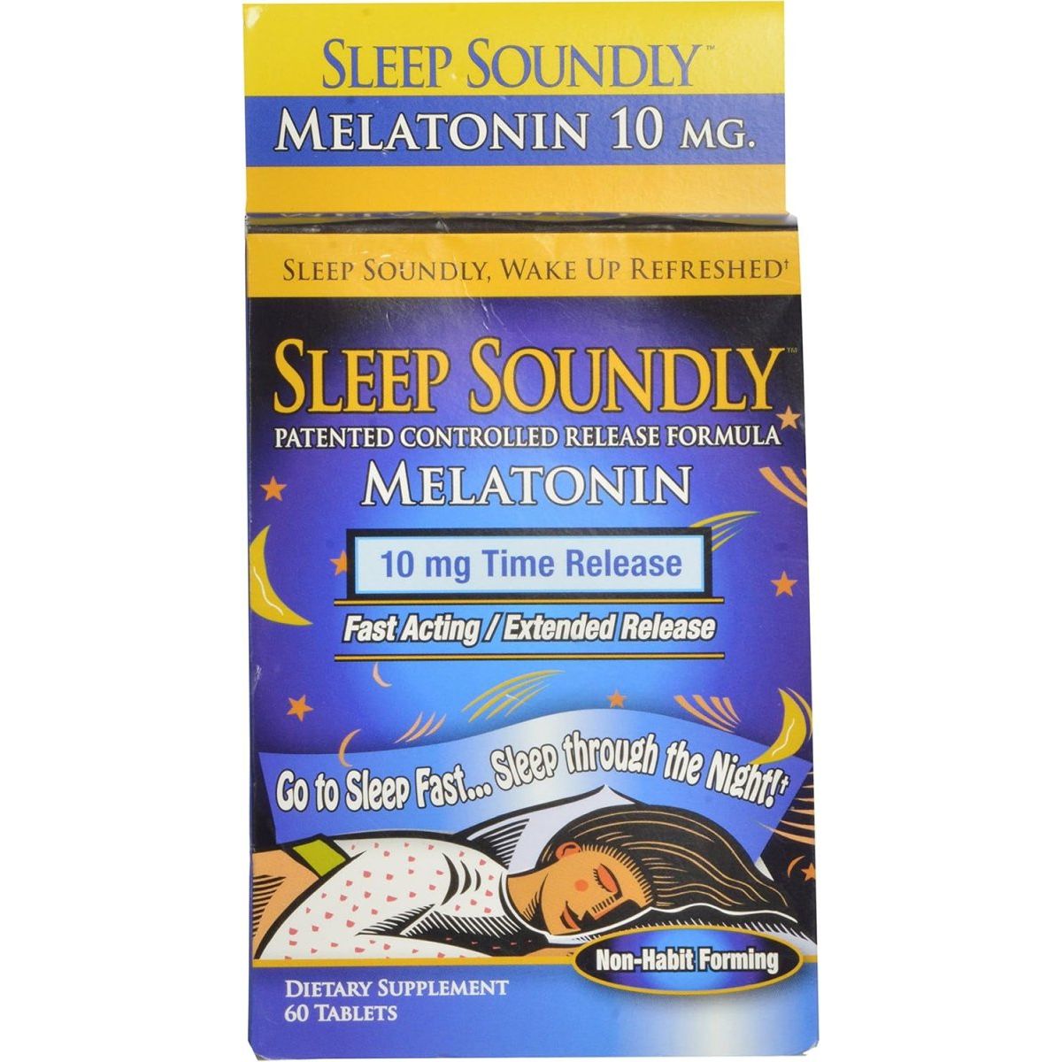 Sleep Soundly Melatonin 10Mg - Fast Acting & Extended Release Sleep Formula - Suppviv