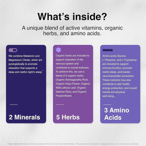 Sleepsupport - Natural Sleep Aid for Adults to Help Promote Calm and Relaxation 60 Capsules - Suppviv