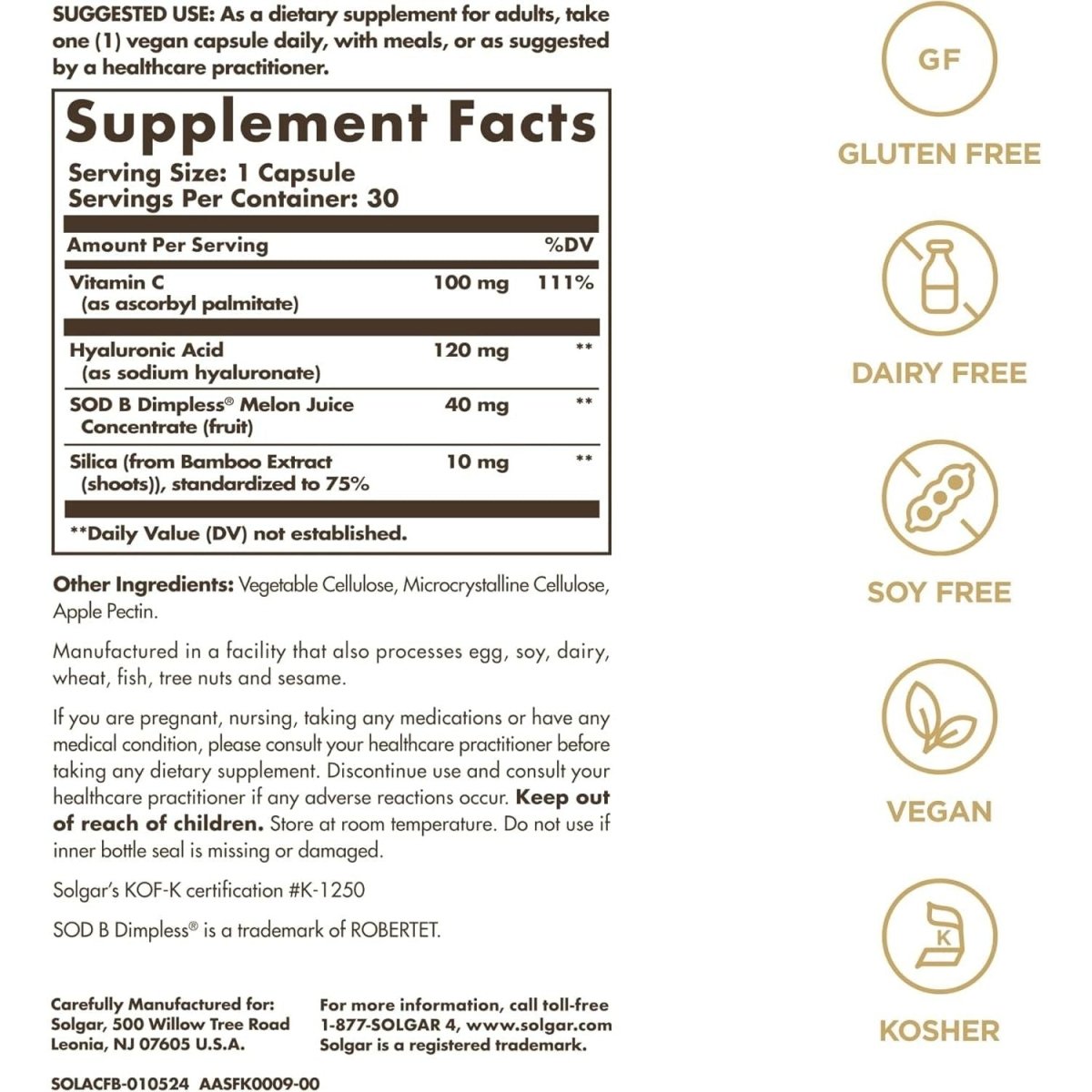 Solgar Cellulite Fighter Age - Defying Nutrition for Women—Promote Beautiful Skin 30 Servings - Suppviv