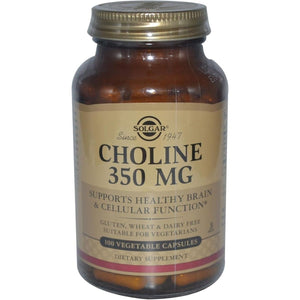 Solgar - Choline 350 Mg Vegetable Capsules - 100 - Suppviv