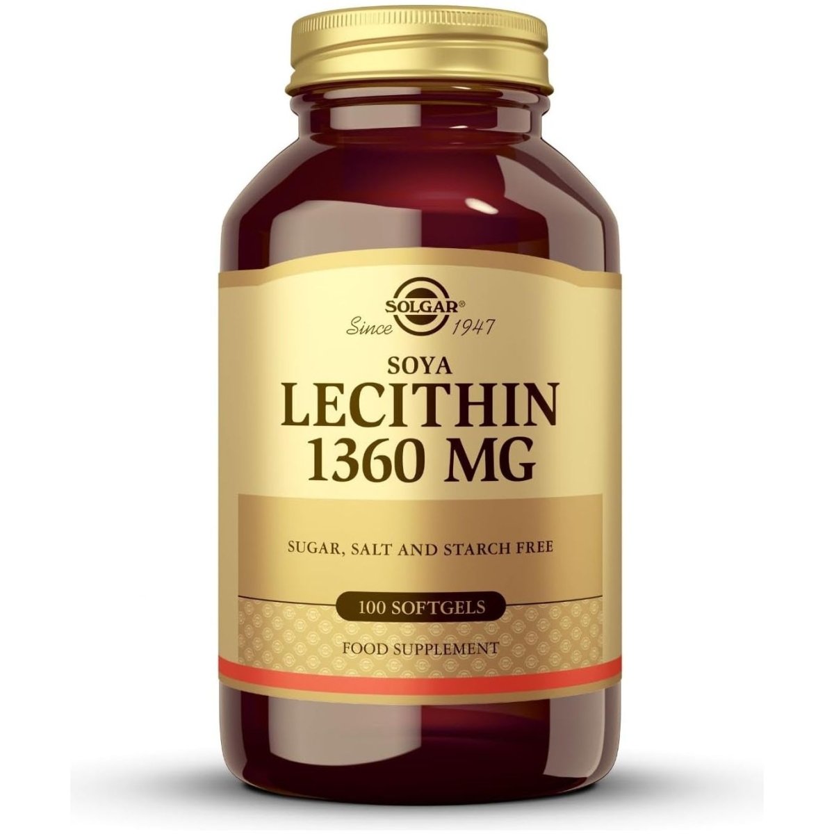 Solgar Lecithin 1360Mg, - Supports Overall Health - Natural SOYA Lecithin - 100 Servings - Suppviv