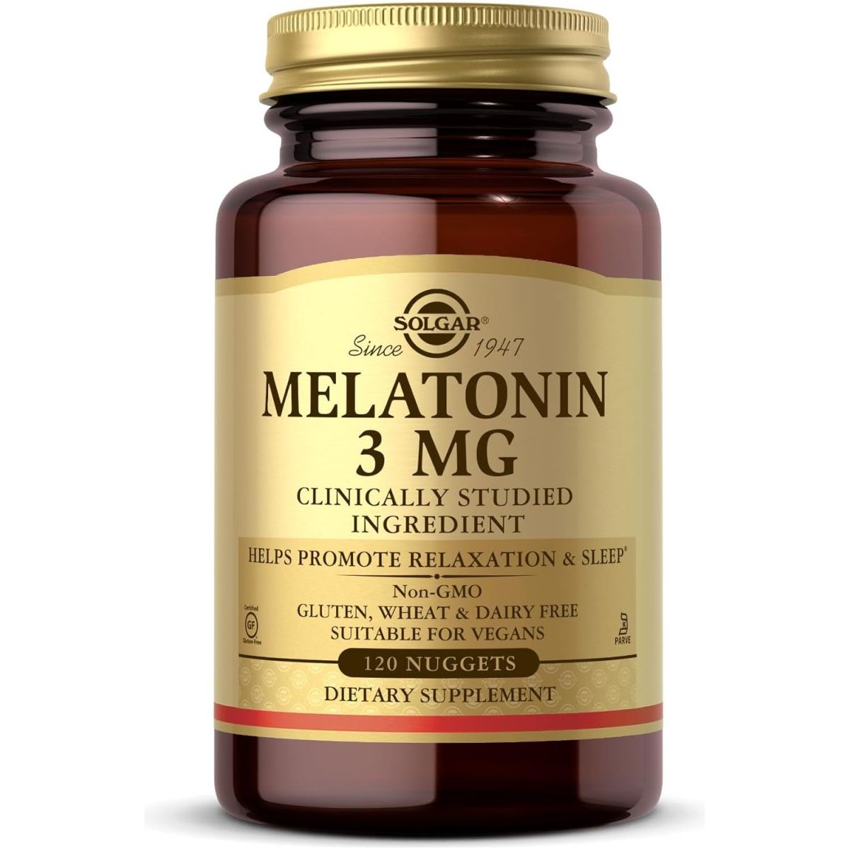 Solgar Melatonin 3 Mg - Helps Promote Relaxation & Rest 120 Nuggets - Suppviv