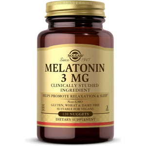 Solgar Melatonin 3 Mg - Helps Promote Relaxation & Rest 120 Nuggets - Suppviv