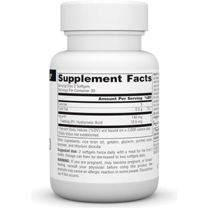 Source Naturals Hyaluronic Acid Injuv 70Mg - 60 Softgels - Suppviv