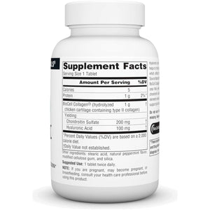 Source Naturals Hyaluronic Acid, Promotes Healthy Joints and Skin*, 100Mg - 60 Tablets - Suppviv