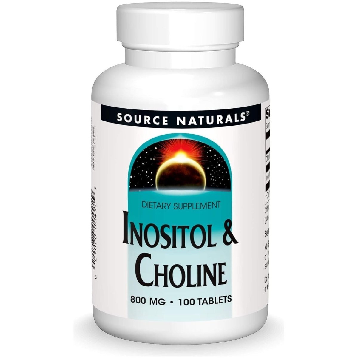Source Naturals Inositol & Choline 800 Mg Supports Healthy Nerve Function - 100 Tablets - Suppviv