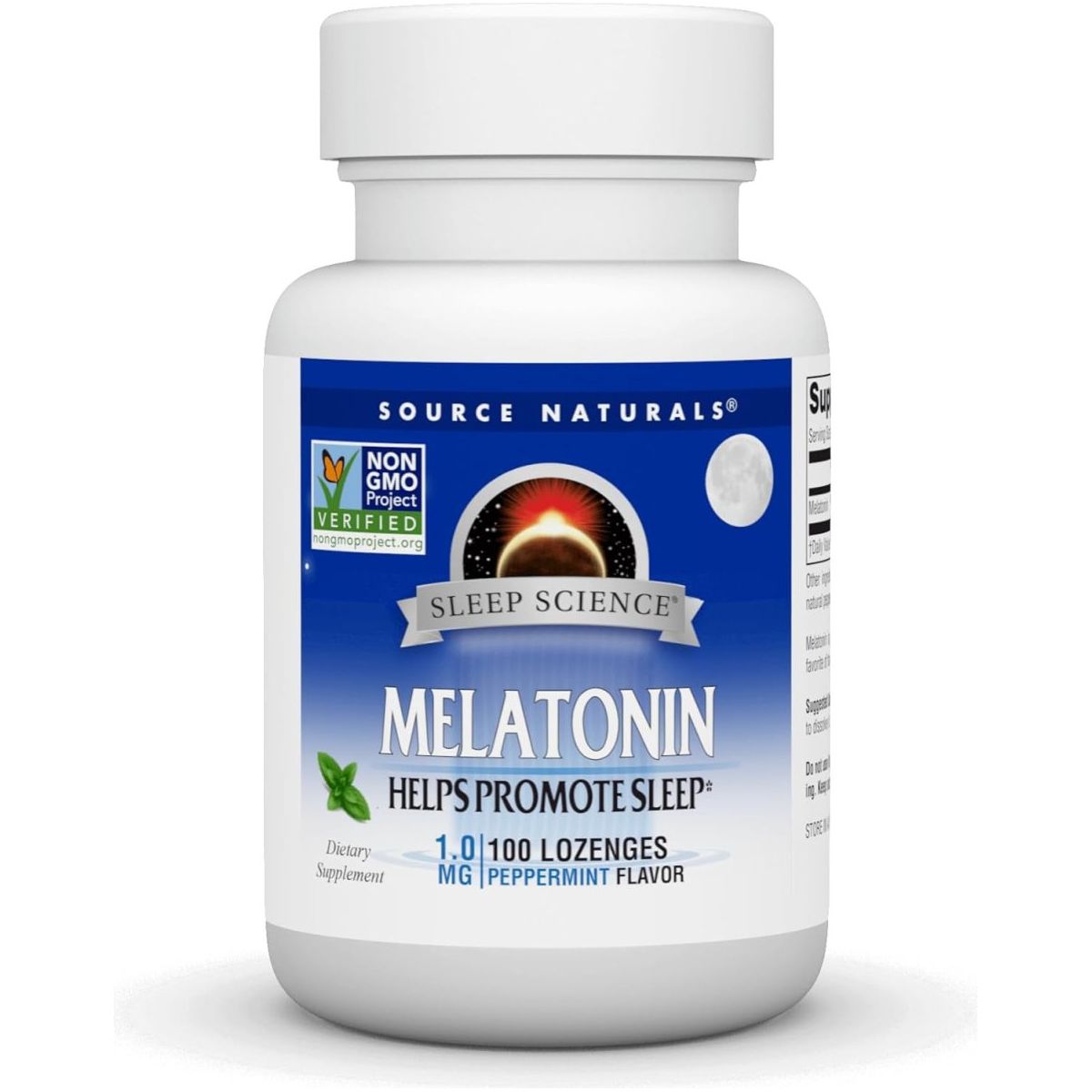 Source Naturals Melatonin 1 Mg - 100 Peppermint Flavored Lozenges - Suppviv