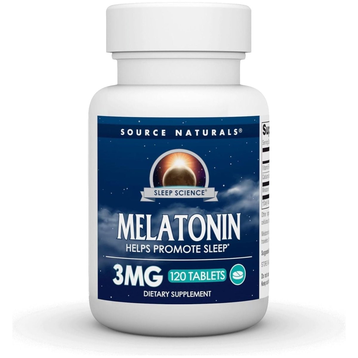 Source Naturals Sleep Science Melatonin, 3 Mg - 120 Tablets - Suppviv